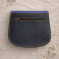Handmade Leather Crossbody Bag - Romy in walled garden colors, featuring a stylish buckle and floral accents.