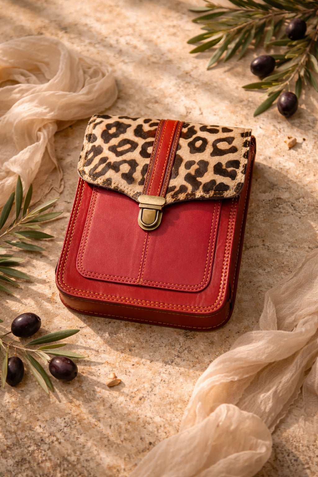 Handmade Cross Body Bag - Alba - Permanence - Milano Rossa