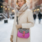 Handmade Leather Crossbody bag - Mira - Pink Heat
