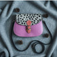 Handmade Leather Crossbody bag - Mira - Pink Heat