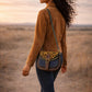 Handmade Leather Crossbody Bag - Romy - High Plains Frontier Sky