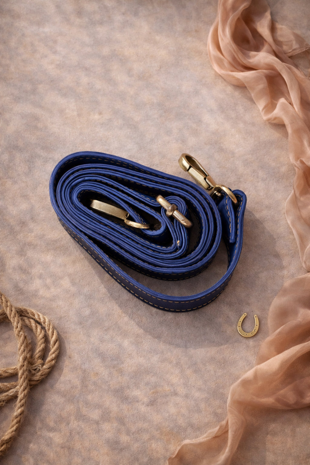 Handmade Leather Crossbody Bag - Romy in High Plains Blue, beautifully crafted from recycled leather with practical design.