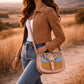 Handmade Leather Crossbody Bag - Romy - High Plains Desert Peach