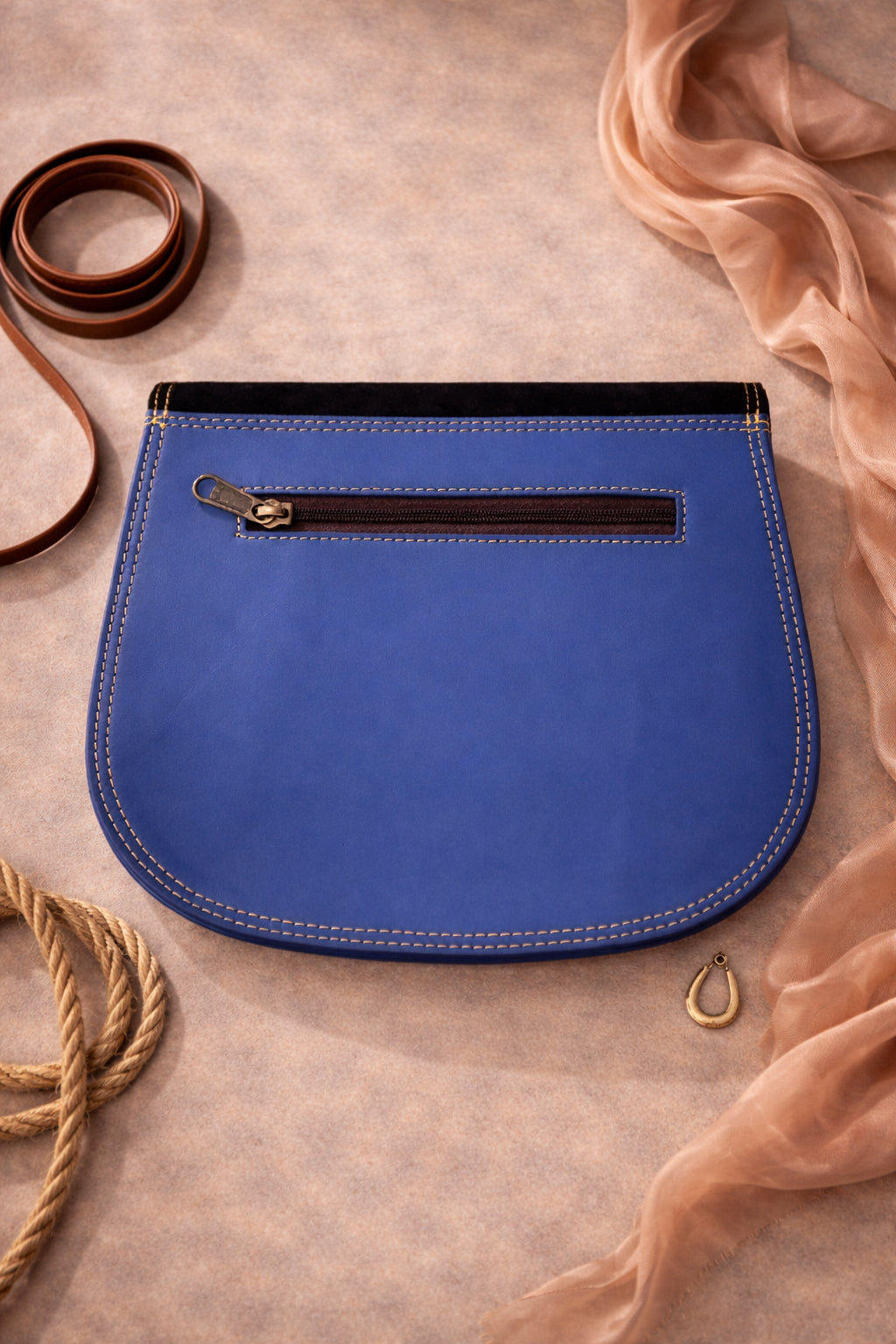 Handmade Leather Crossbody Bag - Romy - High Plains Painted Desert