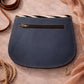 Handmade Leather Crossbody Bag - Romy in High Plains Blue, beautifully crafted from recycled leather with practical design.
