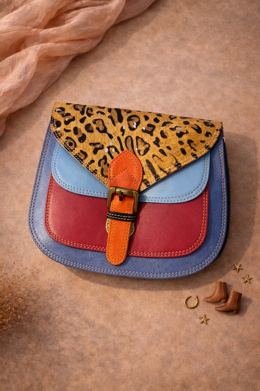 Handmade Leather Crossbody Bag - Romy - High Plains Prairie Riot