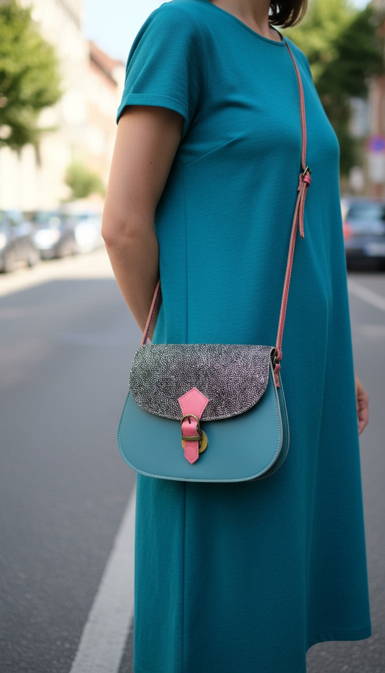 Handmade Leather Crossbody bag - Mira- Seabloom