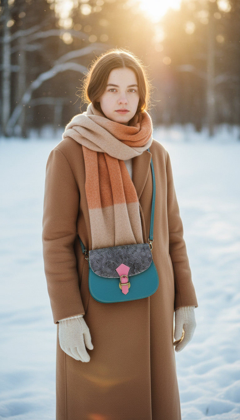 Handmade Leather Crossbody bag - Mira- Seabloom