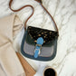 Handmade Leather Crossbody Bag - Romy - Teal Glow