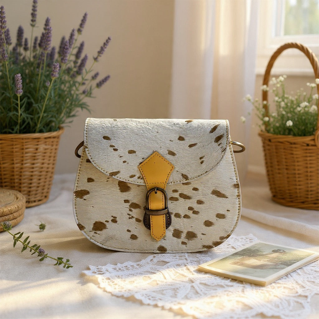 Cross body bag leather - Tula - Gilded Field