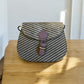 Cross body bag leather - Tula - Violet Line
