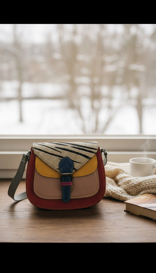 Handmade Leather Crossbody Bag - Romy - Wild Zest