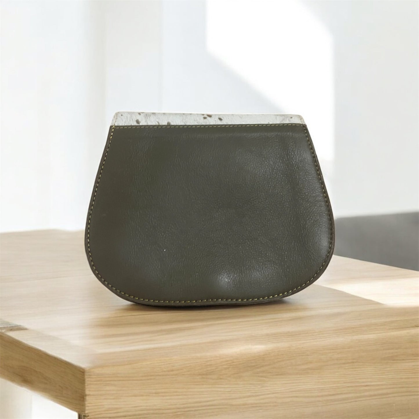 Cross body bag leather - Tula - Glided Chalk