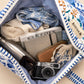 Handmade Duffle Bag - The Indria - Patchwork and Postcards -Bluebell