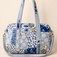 Handmade Duffle Bag - The Indria - Patchwork and Postcards -Bluebell