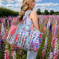 Handmade Duffle Bag - The Indria - Patchwork and Postcards -Meadow Mist