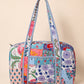 Handmade Duffle Bag - The Indria - Patchwork and Postcards -Meadow Mist