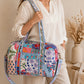 Handmade Duffle Bag - The Indria - Patchwork and Postcards -Meadow Mist