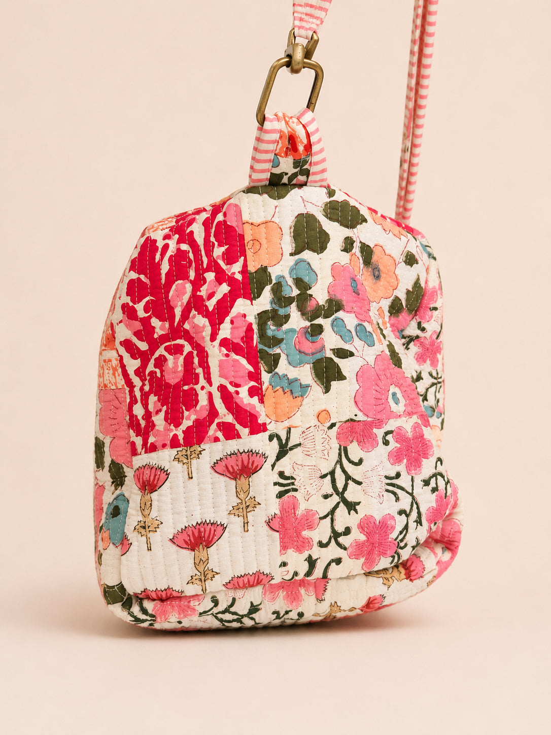 Handmade Duffle Bag - The Indria - Patchwork and Postcards -Rosalie