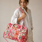 Handmade Duffle Bag - The Indria - Patchwork and Postcards -Rosalie