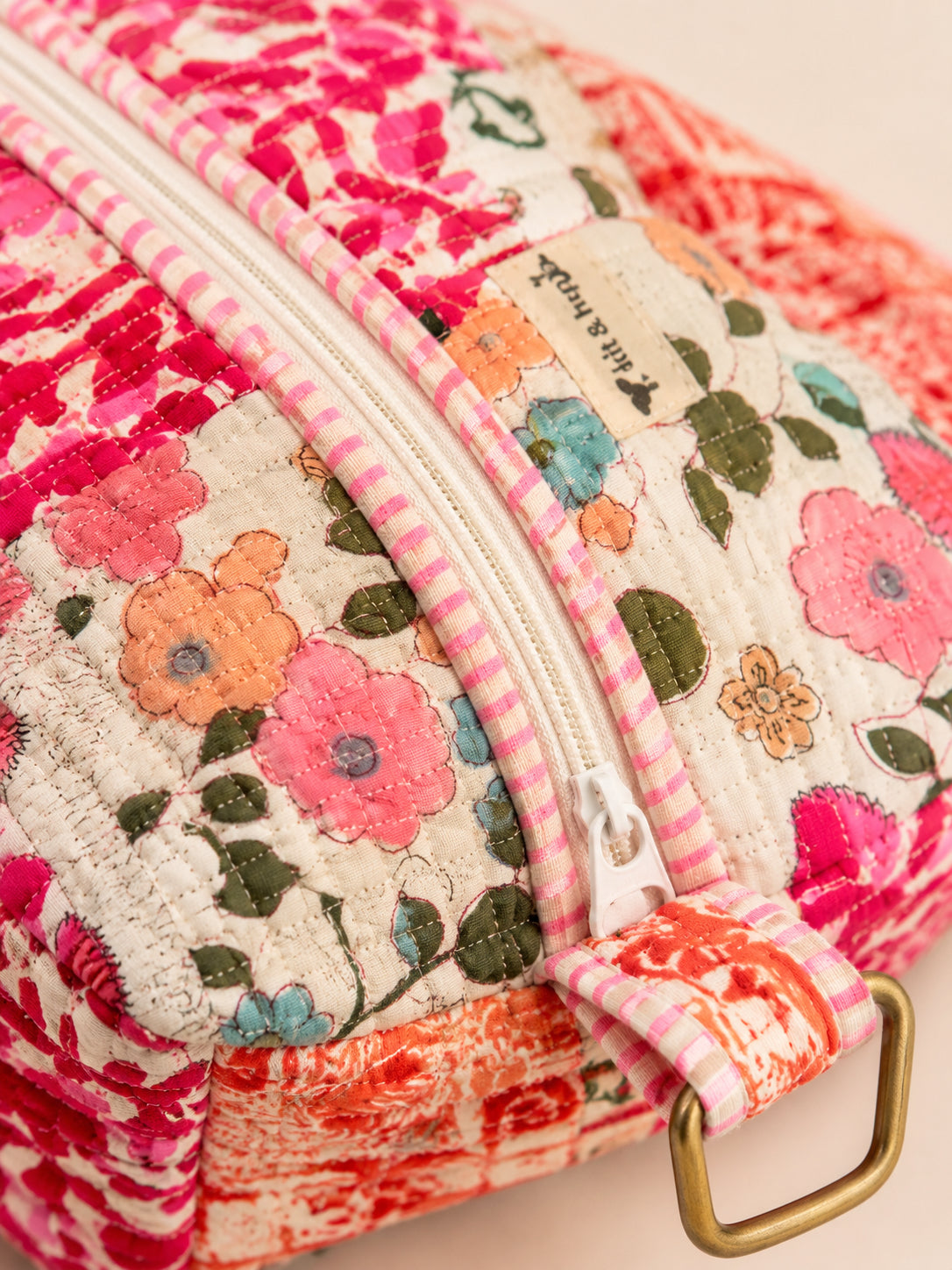 Handmade Duffle Bag - The Indria - Patchwork and Postcards -Rosalie