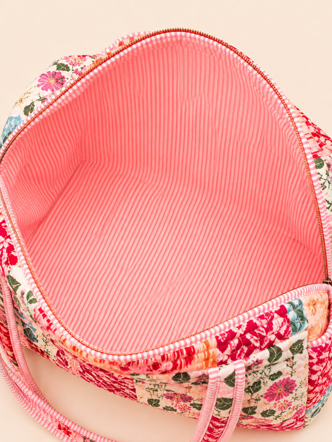 Handmade Duffle Bag - The Indria - Patchwork and Postcards -Rosalie