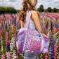 Handmade Duffle Bag - The Indria - Patchwork and Postcards - Violet