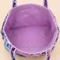 Handmade Duffle Bag - The Indria - Patchwork and Postcards - Violet