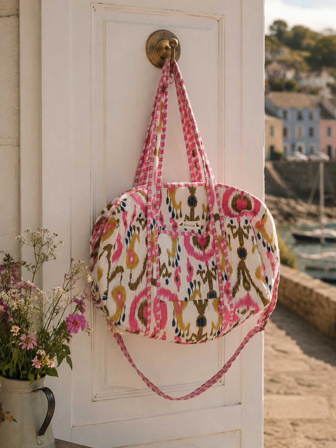Handmade Duffle Bag - The Indria - Postcards from the Coast - Arlo