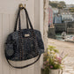 Handmade Duffle Bag - The Indria - Postcards from the Coast -Harbour Slate