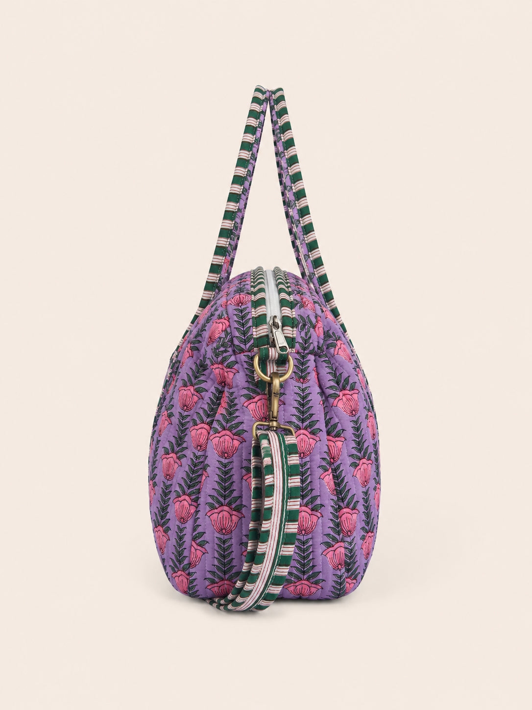 Handmade Duffle Bag - The Indria - Postcards from the Coast -Heather Cove