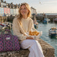 Handmade Duffle Bag - The Indria - Postcards from the Coast -Heather Cove