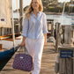 Handmade Duffle Bag - The Indria - Postcards from the Coast -Heather Cove