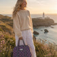 Handmade Duffle Bag - The Indria - Postcards from the Coast -Heather Cove