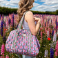 Handmade Duffle Bag - The Indria - Postcards from the Coast -Heather Cove