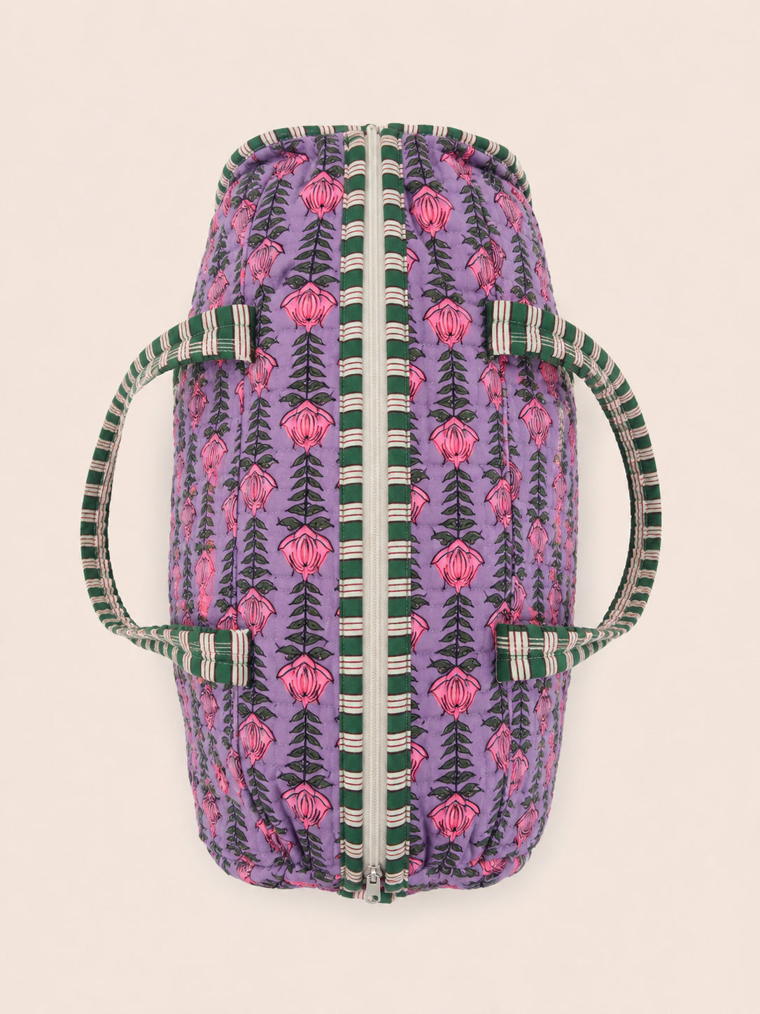 Handmade Duffle Bag - The Indria - Postcards from the Coast -Heather Cove