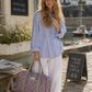 Handmade Duffle Bag - The Indria - Postcards from the Coast -Lavender Quay