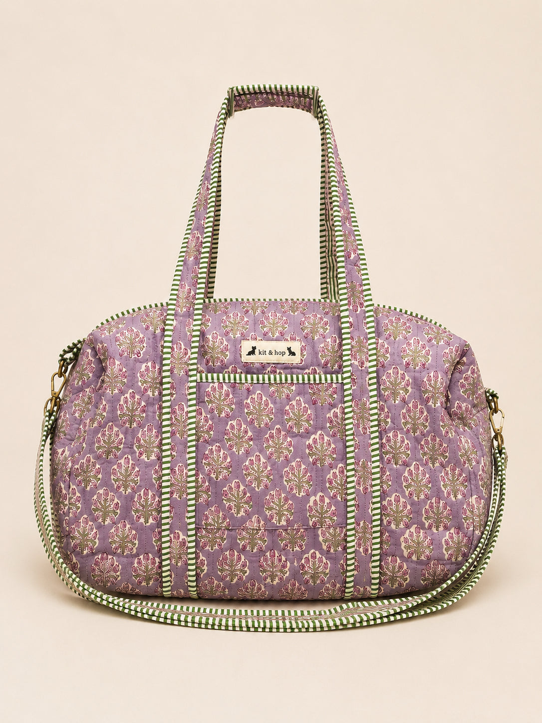 Handmade Duffle Bag - The Indria - Postcards from the Coast -Lavender Quay