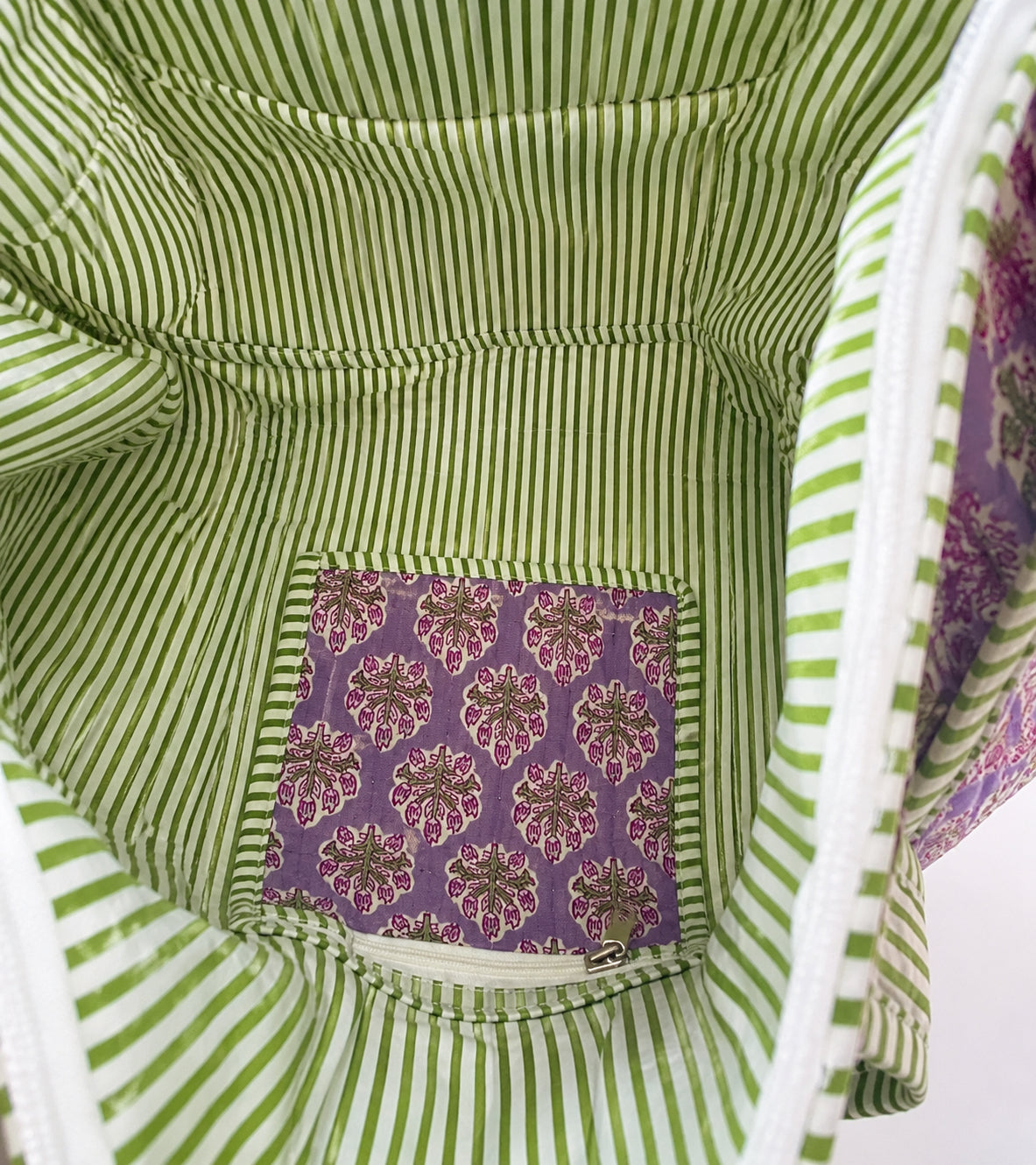 Handmade Duffle Bag - The Indria - Postcards from the Coast -Lavender Quay