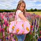 Handmade Duffle Bag - The Indria - Postcards from the Coast -Lemon Pier