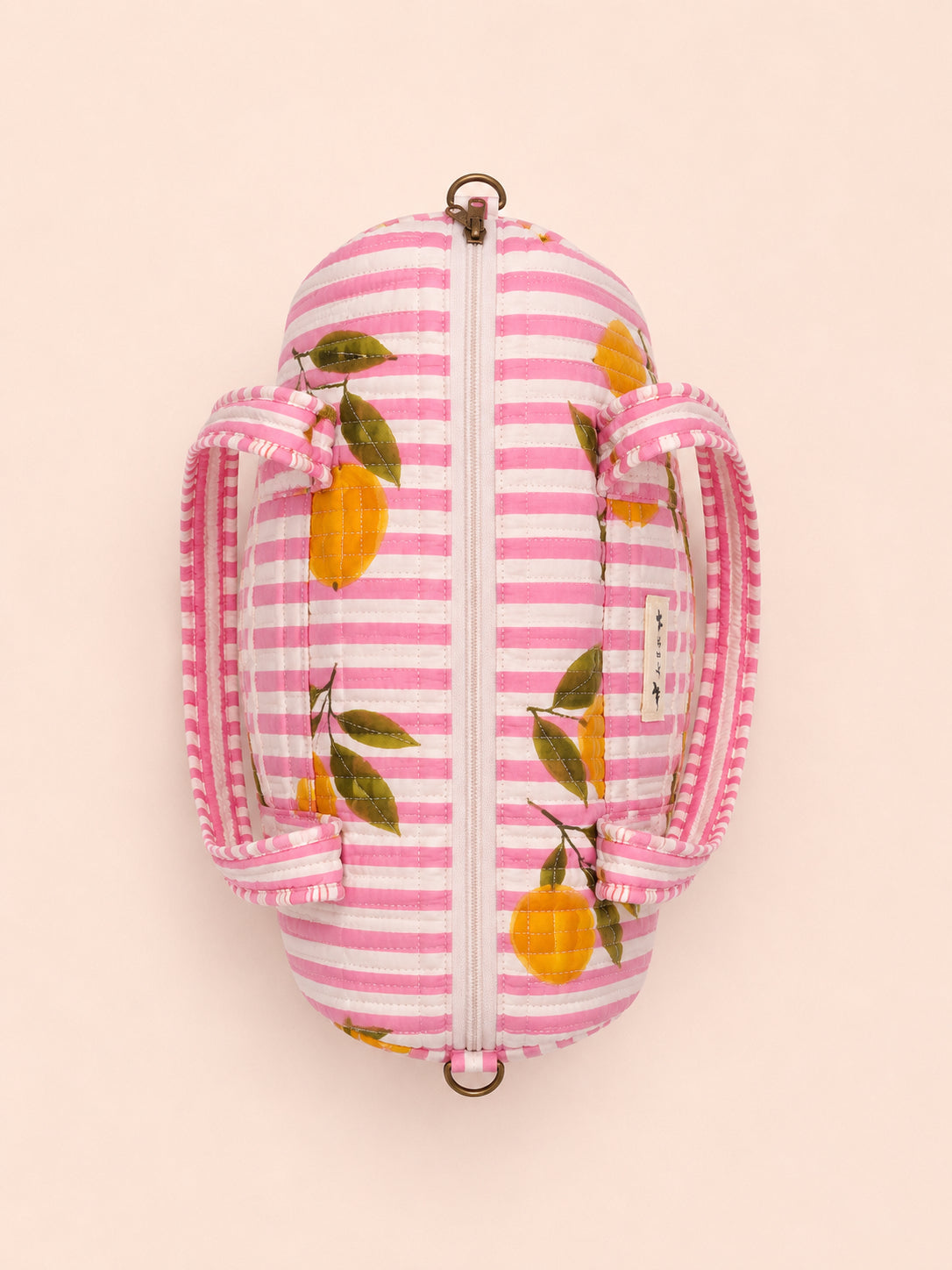 Handmade Duffle Bag - The Indria - Postcards from the Coast -Lemon Pier