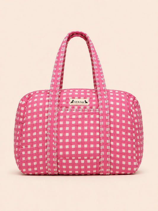 Handmade Duffle Bag - The Indria - Postcards from the Coast - Mabel