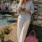 Handmade Duffle Bag - The Indria - Postcards from the Coast - Mabel
