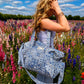 Handmade Duffle Bag - The Indria - Postcards from the Coast - Mosaic Blue