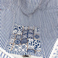 Handmade Duffle Bag - The Indria - Postcards from the Coast - Mosaic Blue