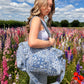 Handmade Duffle Bag - The Indria - Postcards from the Coast - Mosaic Blue