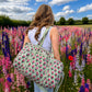 Handmade Duffle Bag - The Indria - Postcards from the Coast -Rosemary Bay