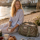 Handmade Duffle Bag - The Indria - Postcards from the Coast -Rosemary Bay