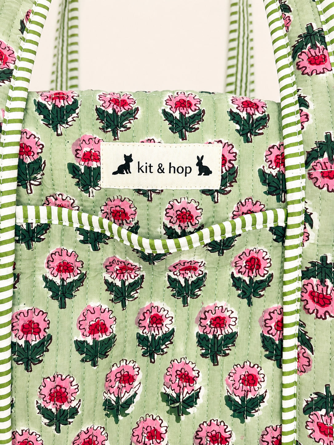 Handmade Duffle Bag - The Indria - Postcards from the Coast -Rosemary Bay
