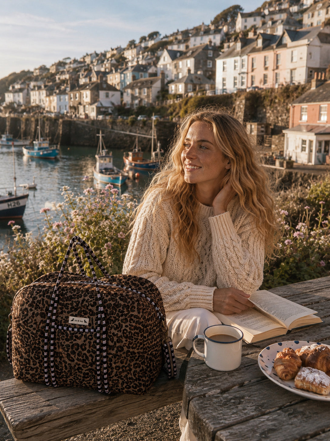 Handmade Duffle Bag - The Indria - Postcards from the Coast - Sable